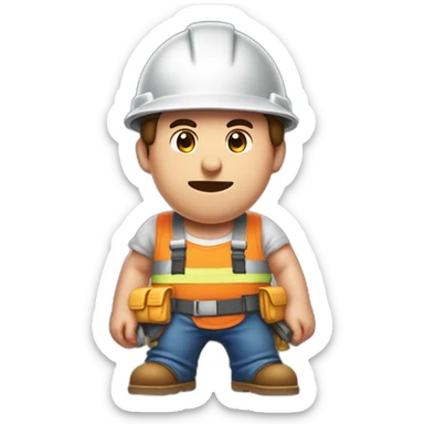 Kirby qui a mangé un cône de chantier sticker