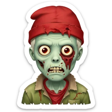 zombie in red hats sticker