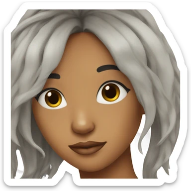  sza with black hair sticker