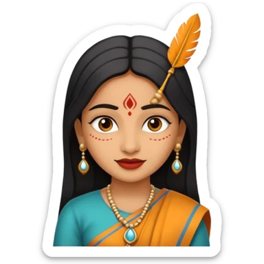 Indian woman 25 years old girl sticker