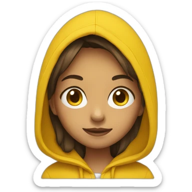 Girl in yellow hoodie sticker