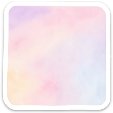 pastel watercolor sticky note, soft edges, transparent background sticker