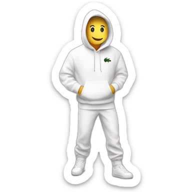 Lacoste tênis friends with white lacoste hoodie sticker