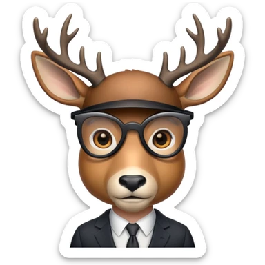 Deer spy agent  sticker