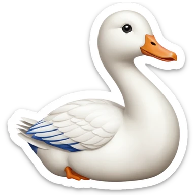 white goose sticker
