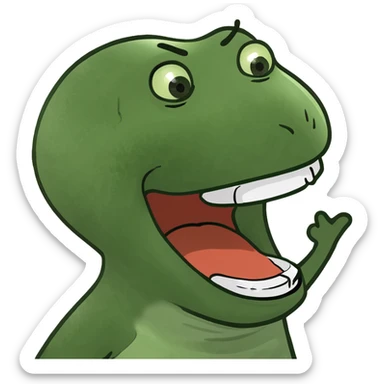 Person grabbing their throat laughing  sticker