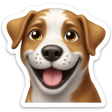 a dog having a good time sticker