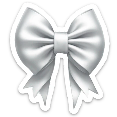 white satin bow sticker
