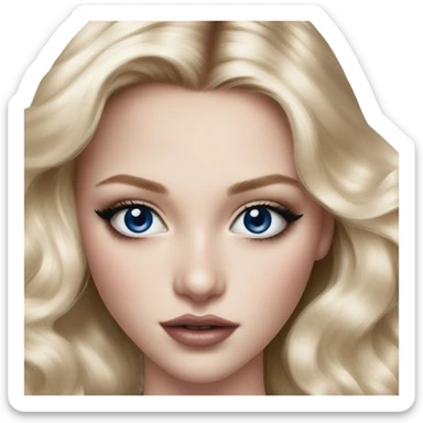 Hyper Realistic beautiful dior model with dark blue eyes  sticker