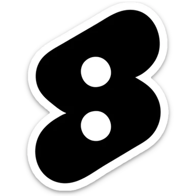 Modern minimalist logo inspired by YouTube Shorts but clearly distinct. Abstract red and white shapes on a white background. No text. Design a dynamic, playful symbol using rounded geometric forms, slightly resembling a play button or a film strip, but reimagined with a unique twist. Must look tech-oriented, simple, and brandable sticker