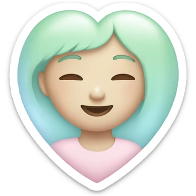 Pastel heart sticker