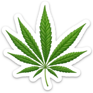 Emoji de una Hoja de marihuana  sticker
