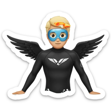 a blonde guy doing wingfoil sticker