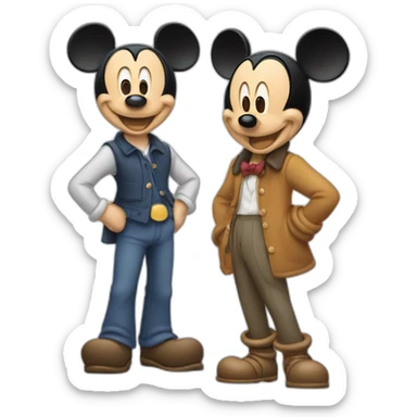 Walt Disney and Mickey Mouse sticker