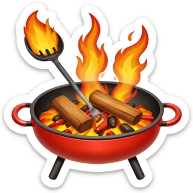 Fogueira pegando fogo sticker