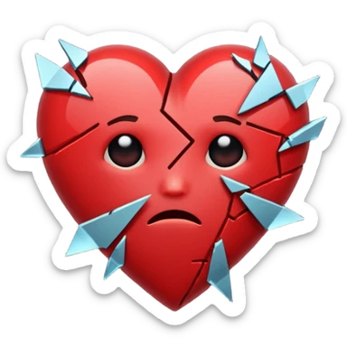 coeur brisé sticker