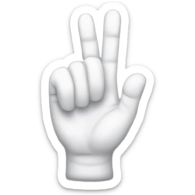 Hand with thumb and pointer finger raised sticker