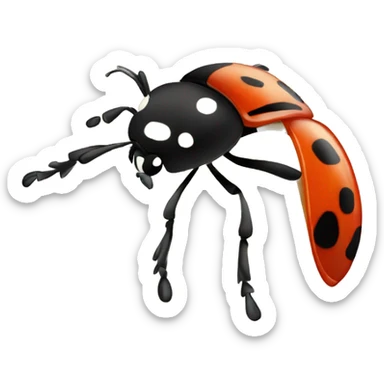 Coccinelle qui court sticker