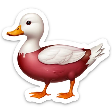 Duck raw meat sticker
