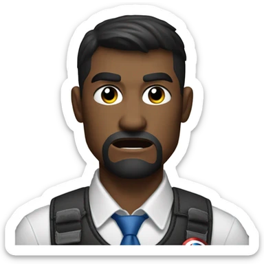 angry man with captain america shirt ans walmart vest sticker