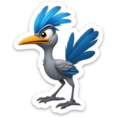 Road Runner a cartoon characters from the Looney Tunes sticker