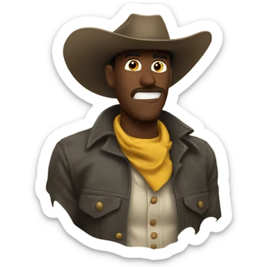 Cowboy tornado  sticker