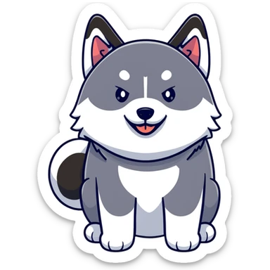 Chubby husky sticker
