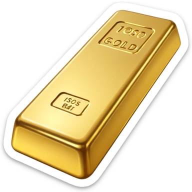 gold bar with no writing on it sticker