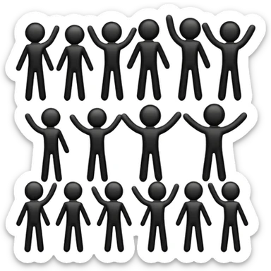 Stickman figures sticker