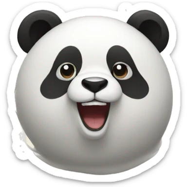 Waveing panda sticker
