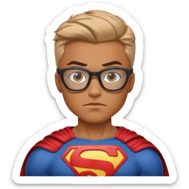 Glasses-Wearing super Heroe sticker