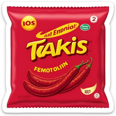 hot takis pack sticker