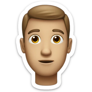 guy with very big eyes sticker