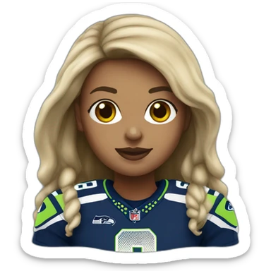 seahawks fan female sticker