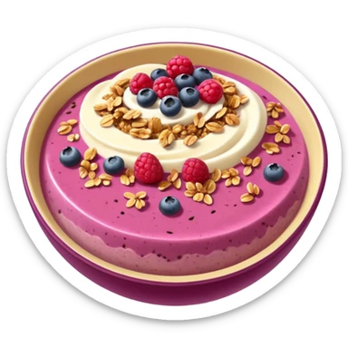 dark pink and gold smoothie bowl sticker