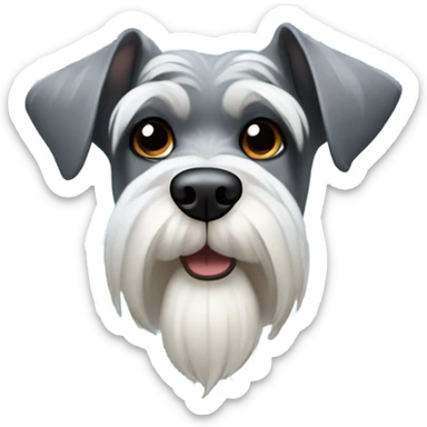 Schnauzer snowflake  sticker