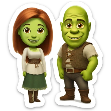 shrek and fiona sticker