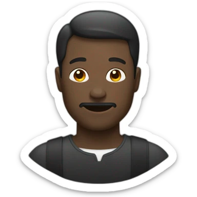 Un homme noir qui serre la main d'un homme blanc sticker