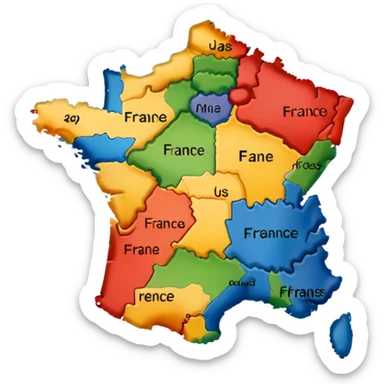 Carte de france sticker