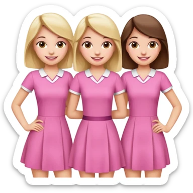 group of cute sorority girls  sticker