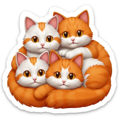 Cats, love and happiness sticker