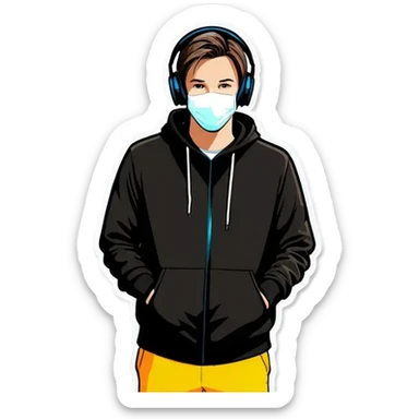 Alan walker dj with logo sticker