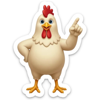 Chicken directing a movie sticker