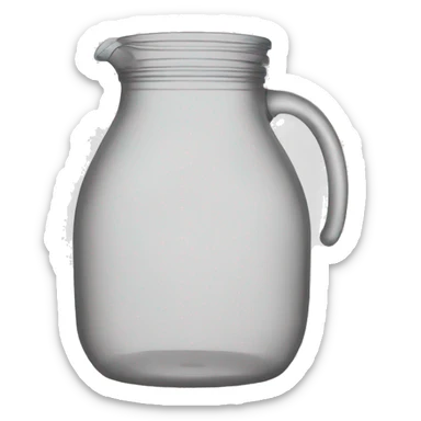 transparent plastic jug tossed sticker