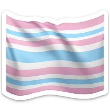 transgender pride flag with five horizontal stripes: light blue, pink, white, pink, and light blue sticker