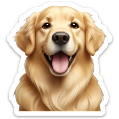 Golden retriever happy sticker