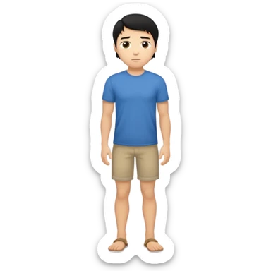 The Walking Man black hair all body from the side sticker