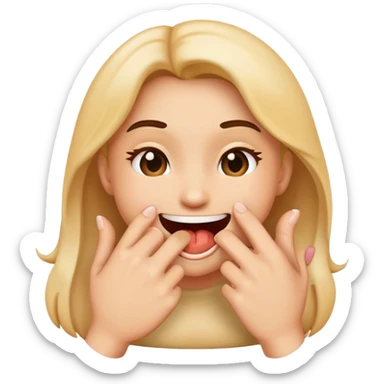 emoji biting finger seductively sticker