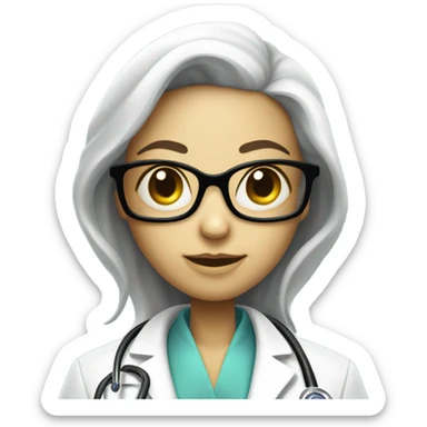 Reptilian alien woman, is a doctor sticker