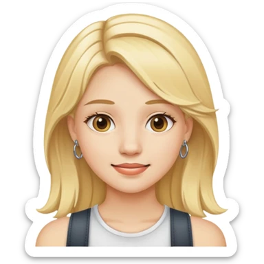 Rubia con brackets  sticker